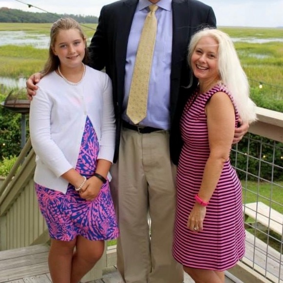 Lilly Pulitzer Brielle dress Pink/Navy stripe - S - Picture 15 of 16